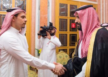 Saudi Crown Prince meets slain journalist Jamal Khashogii's son a the Royal Palace on Tuesday