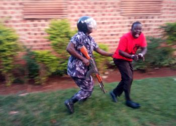 Kalyango (l) during his activism trail