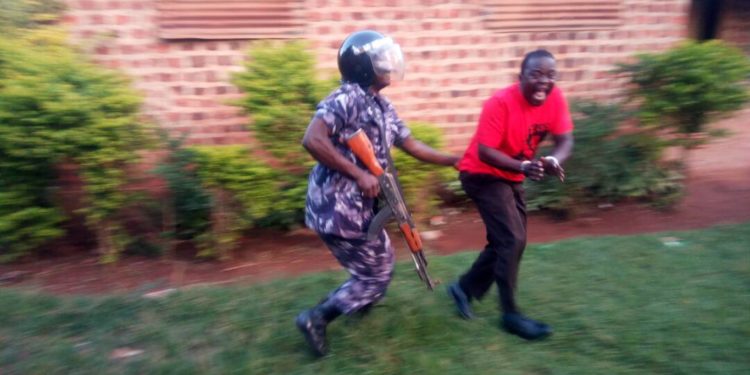 Kalyango (l) during his activism trail