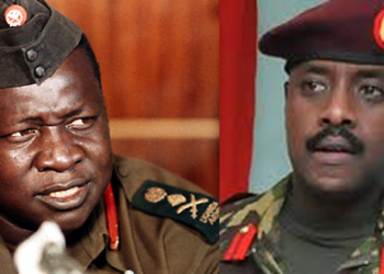 Gen. Idi Amin Dada and Muhoozi Kainerugaba