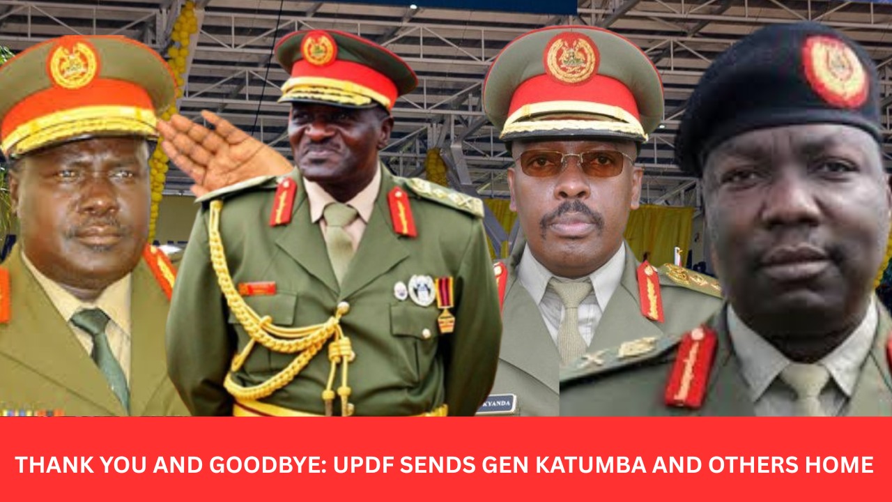 Go Chill Home: More Old Guards Sent Packing As UPDF Retire Generals Katumba Wamala, Otema Awany, Abbey Kandiho, Angina, and Leopold Kyanda