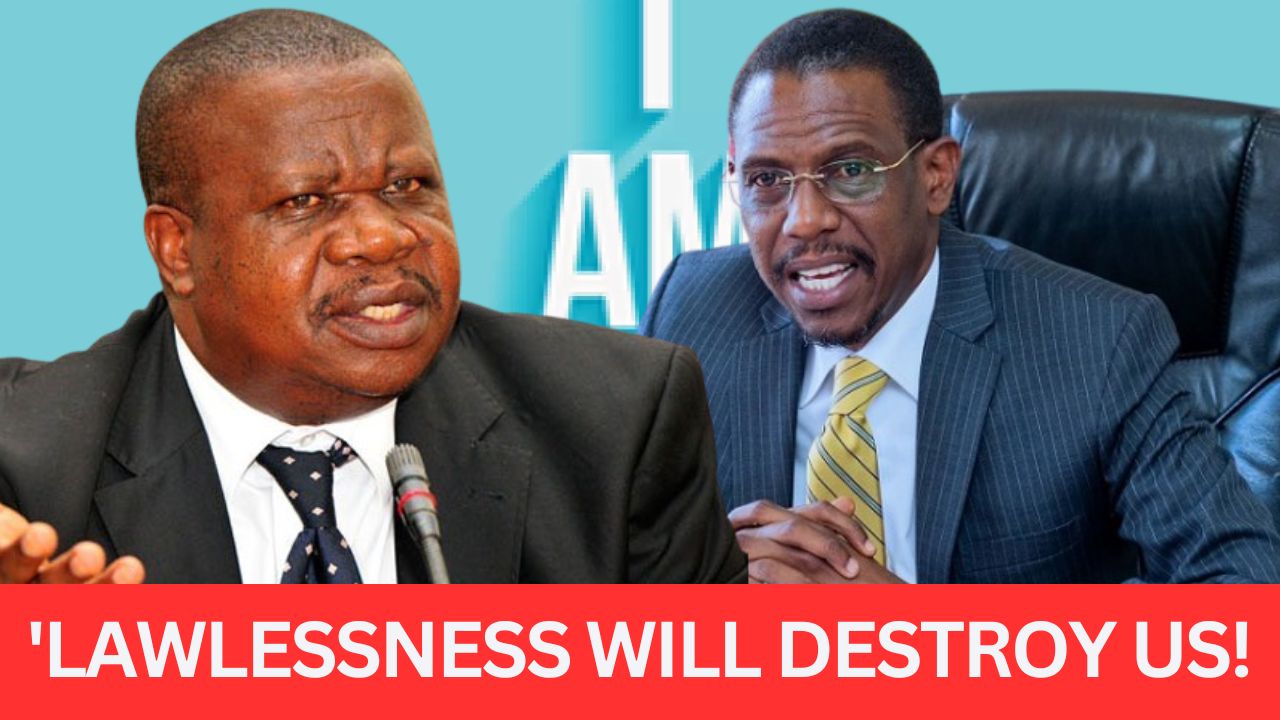 WHEN OTAFIIRE WARNED! Attorney General Kiryowa Kiwanuka and Erias Lukwago were in the audience as the minister defended constitutionalism.