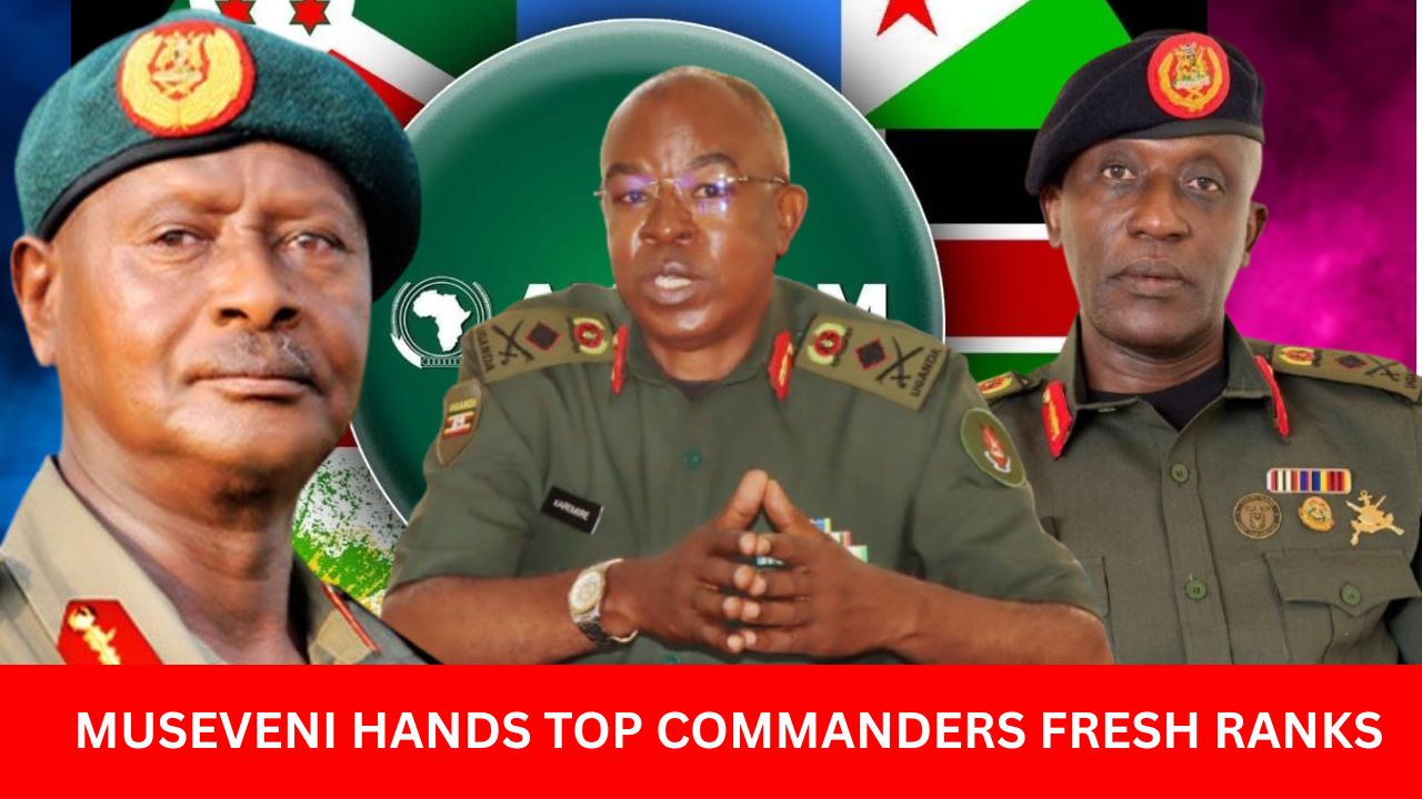 MUSEVENI REWARDS HIS GENERALS: Six Brigadiers Elevated to Major General as Commander-in-Chief Reshapes Army Leadership. 83 Acting Officers Confirmed, 89 Lieutenants Substantively Appointed in Nationwide Promotion Exercise