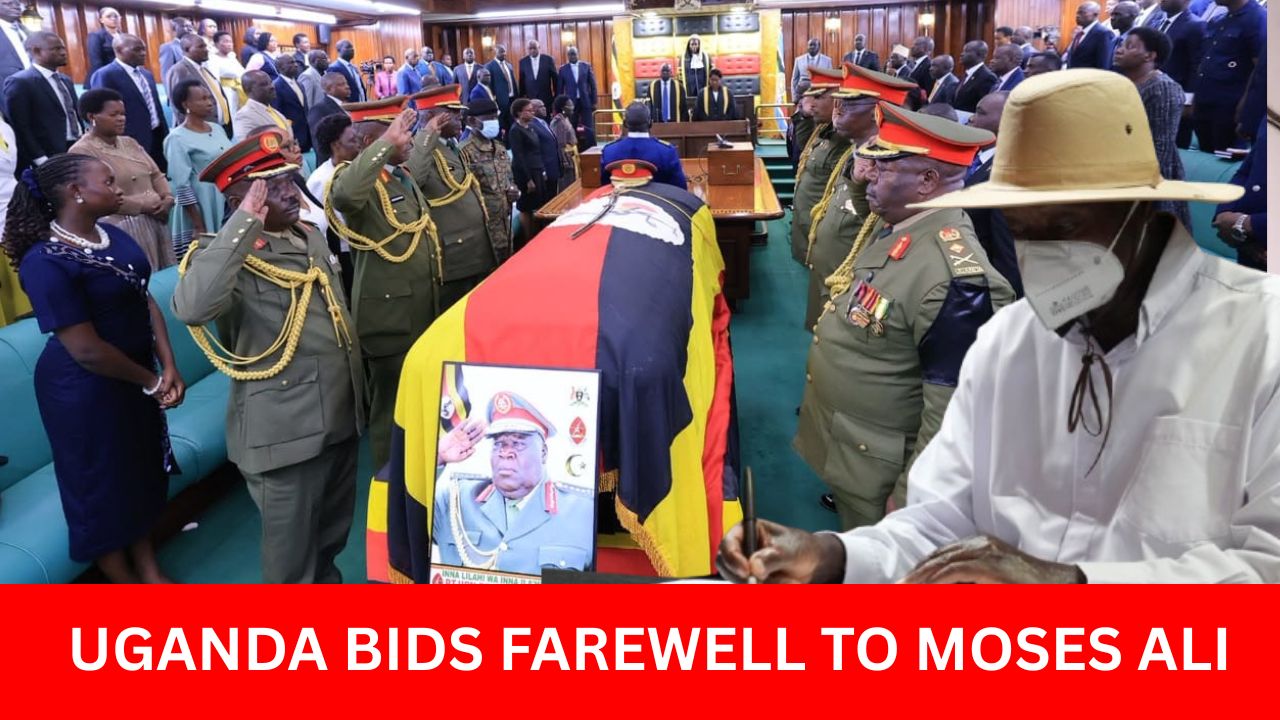 THE LAST SALUTE TO GEN. MOSES ALI Museveni remembers ally who helped rebuild Uganda after years of turmoil. Nation unites in Parliament as tributes pour in for soldier, statesman and peacemaker