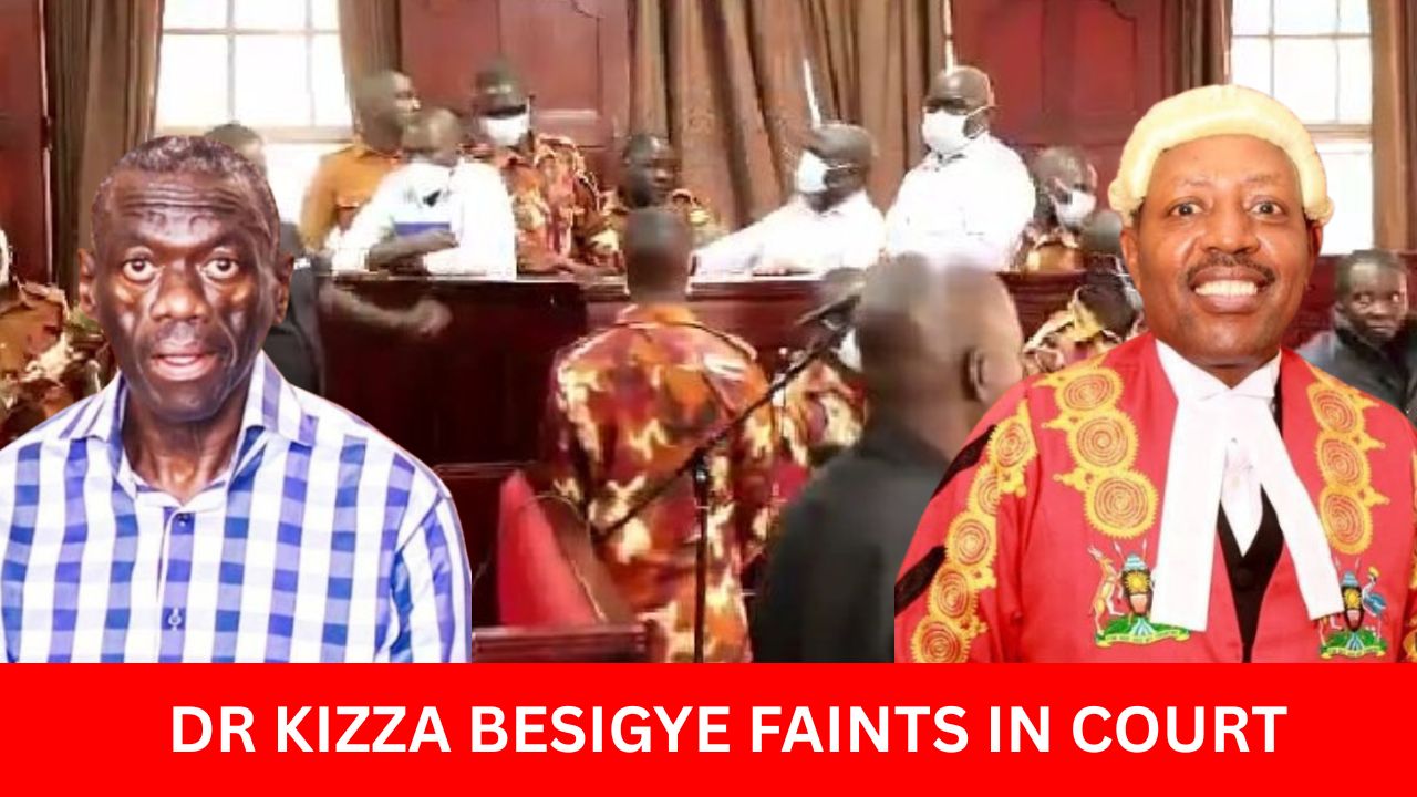 BESIGYE COLLAPSES IN COURT: Opposition stalwart protests state-appointed lawyers before fainting during High Court session. Supporters demand independent medical care as judge insists state counsel stay on case