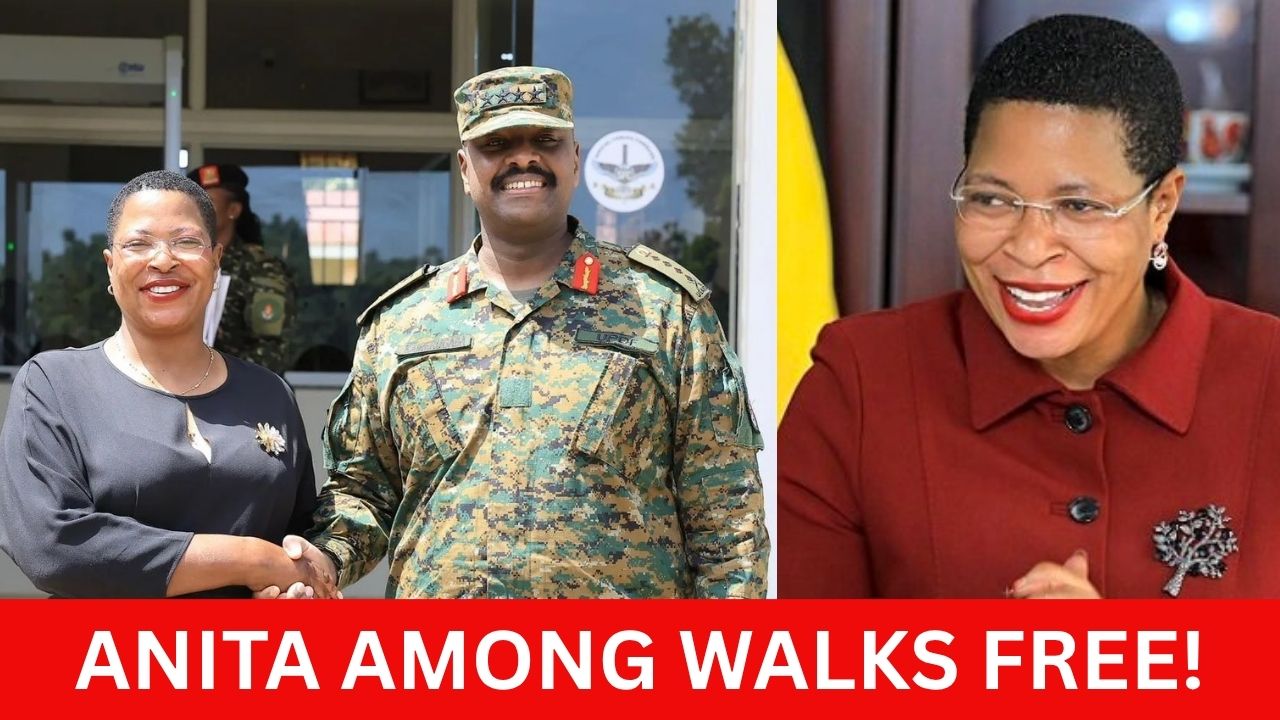 WHY M7 PARDONED ANITA AMONG! After 100 Days Under House Arrest, Former Speaker Set Free As Muhoozi Says “Mzee” Forgives Her—But Parliament Officials Remain In Luzira