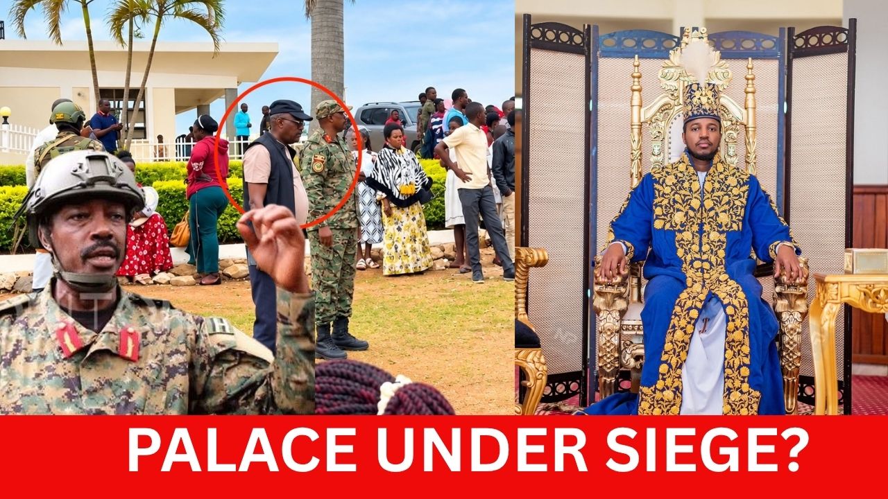 QUEEN MOTHER: I AM UNDER ARREST: Best Kemigisha Tells Reporters Karuziika Has Been Taken Over, Sparking Fresh Alarm Inside The Royal Establishment. Land Forces Commander Gen Kayanja Muhanga Seen Directing Troops As Soldiers Tighten Control