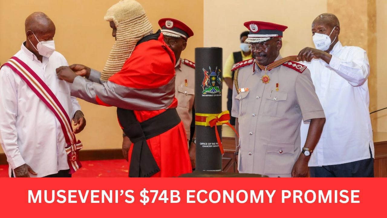 UGANDA ECONOMY TO HIT $73.96B: President Museveni Cites Decades Of Economic Growth As He Receives A Top National Honour During The 64th Independence Anniversary Celebrations At State House, Entebbe