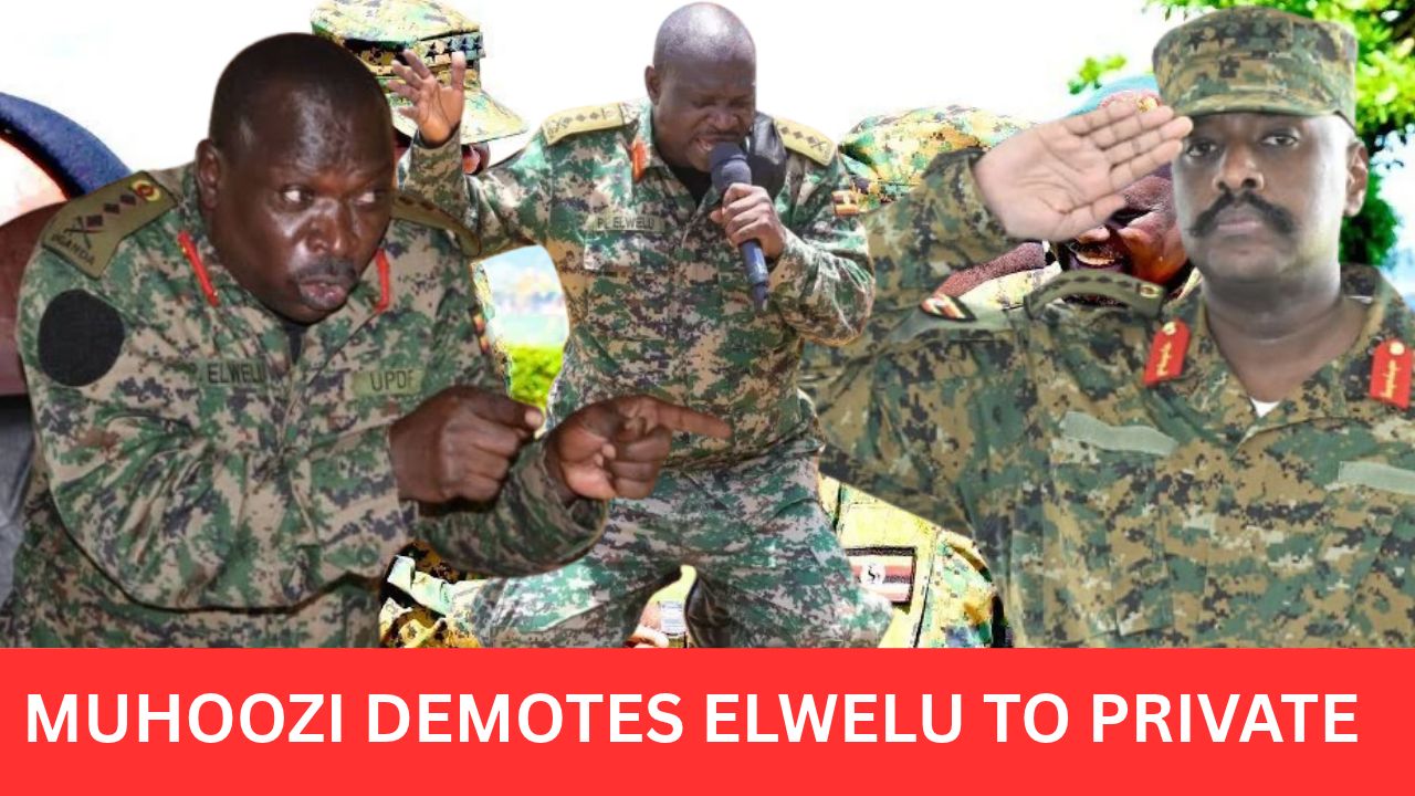 GEN. MK `STRIPS` ELWELU OF RANK! THE FALL OF A FORMER ARMY CHIEF: CDF Gen Muhoozi Kainerugaba `Strips` Retired Lt. Gen Peter Elwelu of His Ranks and Brands Him a “Traitor” as More Than 20 of His Former Soldiers Are Arrested