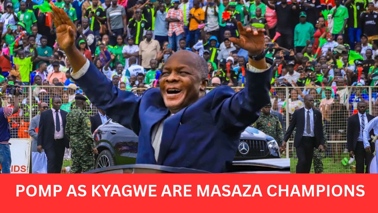 KABAKA SENDS WANKULUKUKU INTO FRENZY: Ssaabasajja Ronald Muwenda Mutebi II Arrives Alongside Princess Katrina Ssangalyambogo For The Gomba-Kyagwe Masaza Cup Final In A Spectacular Display Of Royal Pomp And Glamour