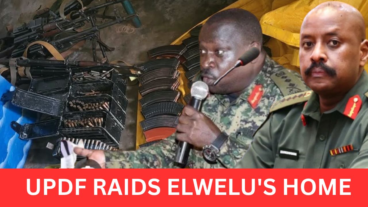 HOW ELWELU’S HOME RAID UNEARTHED A CACHE OF GUNS: Gen. Muhoozi Says Special Forces Recovered AK-47s, Sub-Machine Guns And Ammunition From The Retired General’s Home In Teso, Escalating Their Bitter Fallout